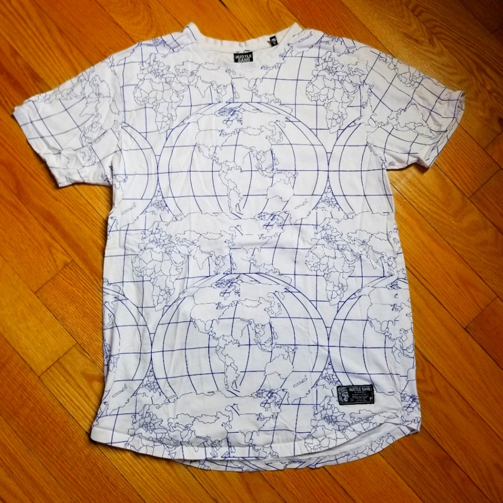 HustleGang HG32 world map tee